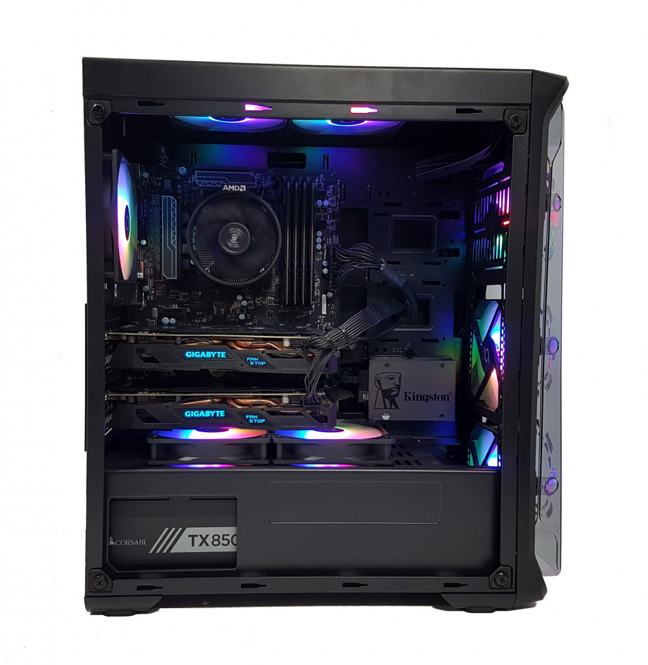 Calculator Gaming AMD Ryzen 5 1500x, 16GB DDR4, NVME M2 256GB + SSD