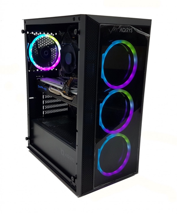 Calculator gaming Intel Haswell i7 4770, 16GB DDR3, SSD 256GB + HDD 500GB, video Sapphire Radeon RX 580 NITRO+ 4GB GDDR5 256-bit, RGB telecomanda