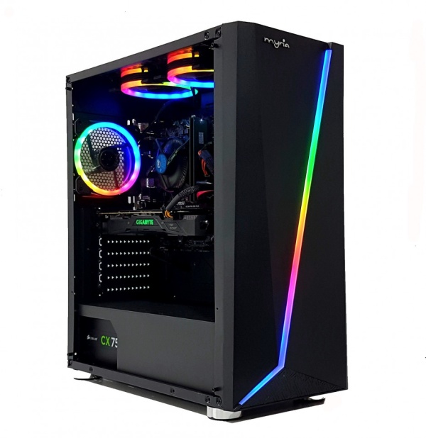 Calculator Gaming Intel Coffee Lake Core i5 9400F, 16GB DDR4, SSD 960GB + 4TB HDD, video GIGABYTE GeForce GTX 1070 G1 GAMING 8GB GDDR5 256-bit, RGB Telecomanda