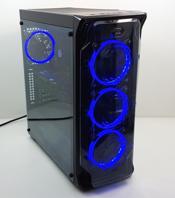 Calculator gaming Intel E3-1231 v3 (echivalent i7 4770), 16GB DDR3, SSD 480GB+HDD 500GB, video PowerColor Radeon RX Vega56 8GB HBM2 Red Devil 2048-bit