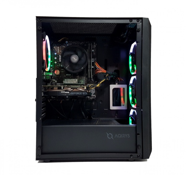 Calculator Gaming AMD Ryzen 5 2600X, 16GB DDR4, SSD M2 256GB + SSD 500GB + 1TB HDD, video Zotac GeForce GTX 1660 Ti 6GB GDDR6 192-bit, telecomanda LED