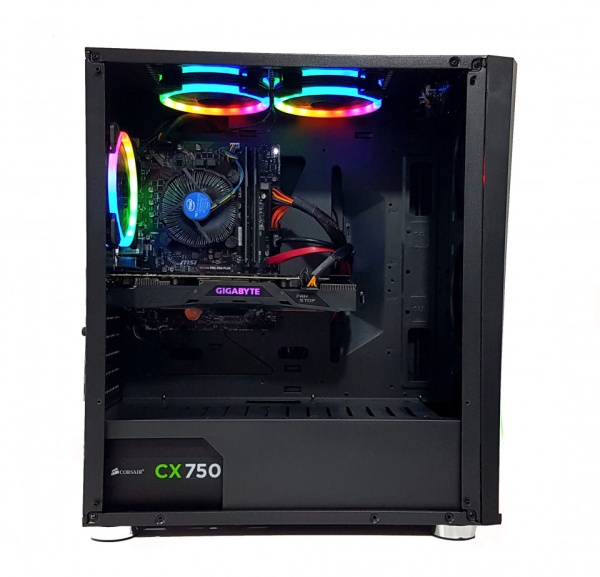 Calculator Gaming Intel Coffee Lake Core i5 9400F, 16GB DDR4, SSD 960GB + 4TB HDD, video GIGABYTE GeForce GTX 1070 G1 GAMING 8GB GDDR5 256-bit, RGB Telecomanda