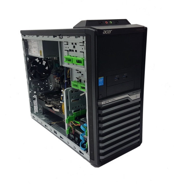 Calculator ACER Veriton M4630G Tower, 1150, i5 4590, 8GB DDR3, SSD 120GB + 500GB HDD, placa video Asus RX570 4GB GDDR5 256-bit, DVI