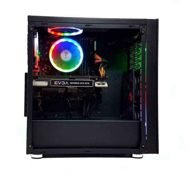 Calculator Gaming Intel Core i7 4790, 16GB DDR3, SSD 960GB + 4TB HDD, video EVGA GeForce GTX 1070 SC GAMING ACX 3.0 8GB GDDR5 256-bit, telecomanda RGB