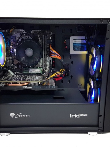 Calculator Gaming AMD Ryzen 5 2600, 16GB DDR4, SSD M2 256GB + SSD 500GB + 1TB HDD, video ZOTAC GAMING GeForce GTX 1660 6GB GDDR5