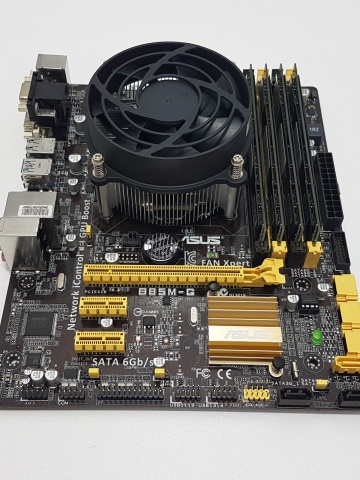 Placa de baza ASUS B85M-G + procesor Intel Haswell Refresh Core i7 4790 + memorii Crucial Ballistix Sport 16GB DDR3 + cooler