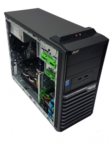Calculator ACER Veriton M4630G Tower, 1150, i5 4590, 8GB DDR3, SSD 120GB + 500GB HDD, placa video Asus RX570 4GB GDDR5 256-bit, DVI