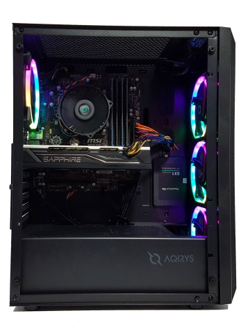 Calculator Gaming Intel Haswell Refresh Core i7 4790, 16GB DDR3, SSD 240GB +1TB HDD, video Sapphire Radeon RX 570 NITRO+ 8GB GDDR5 256-bit, ARGB Telecomanda