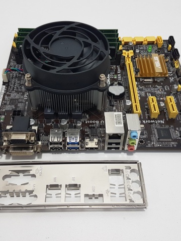 Placa de baza ASUS B85M-G + procesor Intel Haswell Core i7 4770 + memorii Crucial Ballistix Sport 16GB DDR3 + cooler