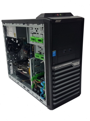 Calculator ACER Veriton M4630G Tower, 1150, i5 4590, 8GB DDR3, SSD 120GB + 500GB HDD, placa video Asus RX570 4GB GDDR5 256-bit, DVI