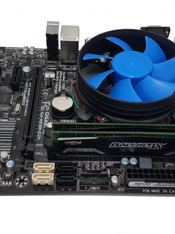 Kit placa de baza GIGABYTE GA-H81M-D2V + Procesor Intel Haswell i5 4570 3.60GHz + memorii Crucial Ballistix Sport 8GB + cooler