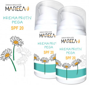 KREMA PROTIV PEGA OD SUNCA SA TRATINČICOM 50ml spf 20