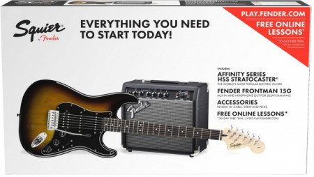 Fender Pack Affinity Strat HSS BSB c/ amp Frontman 15