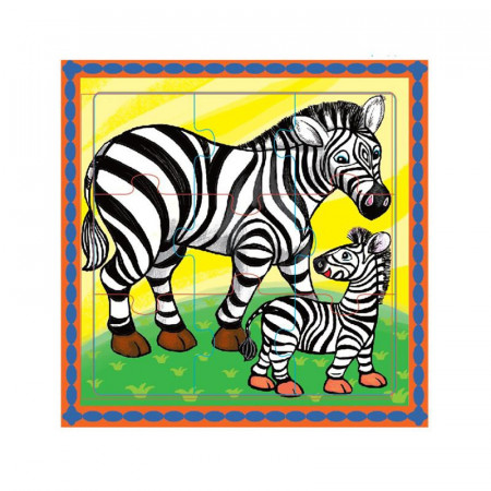 Puzzle educativ zebre, 18m + MAMAMEMO