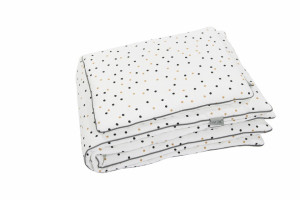 Set 2 piese Lenjerie de pat pentru copii, perna 30 x 40 cm, pilota 75 x 100 cm, Tiny Star, Confetti