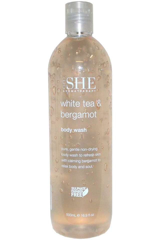 Gel de dus Om She Aromatherapy White Tea & Bergamot Body Wash, 500 ml