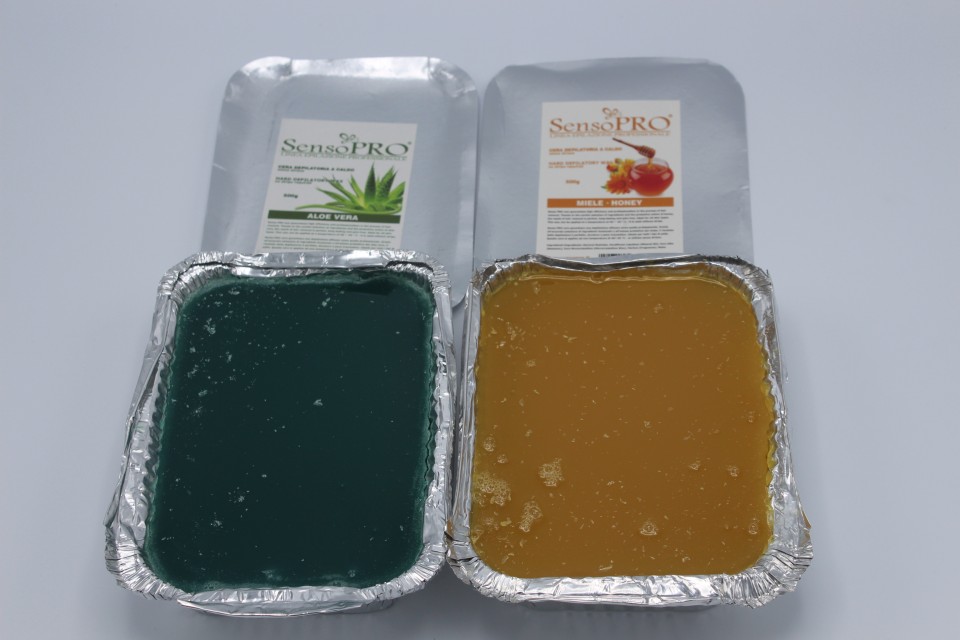 Pachet 2 cutii ceara epilat traditionala cu miere si aloe vera senso pro