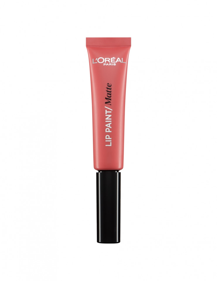 Ruj de buze lichid loreal lip paint matte, nuanta 201 hollywood beige