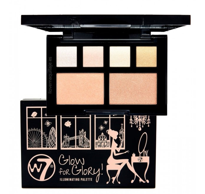 Paleta pudre iluminatoare w7 glow for glory