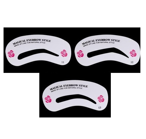 Set sabloane sprancene makeup, magical, 3 bucati