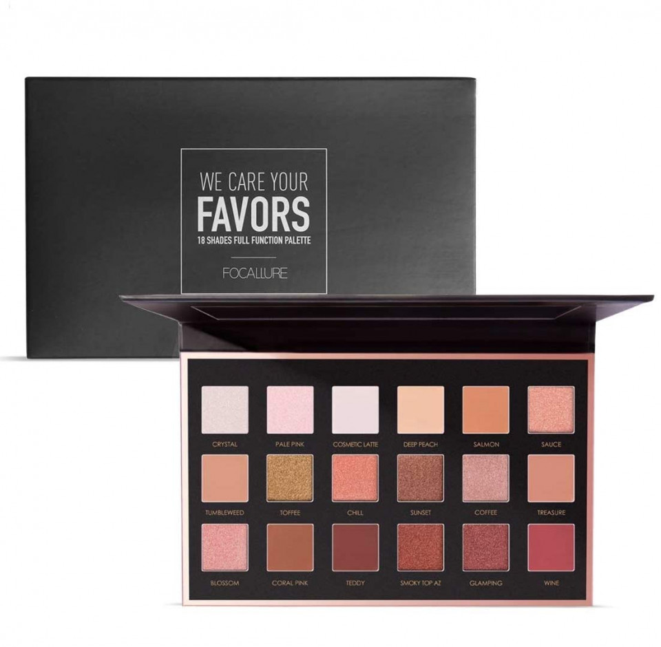 Trusa machiaj fard de ochi 18 culori Focallure We Care Your Favors Neutrals