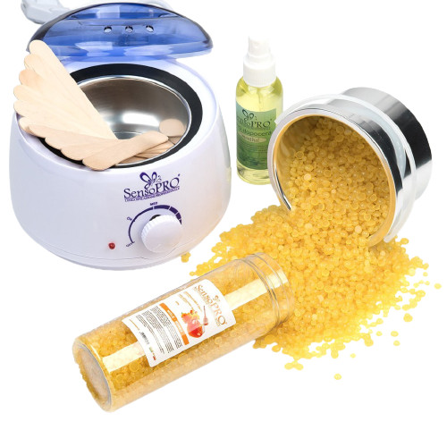 Kit epilare cu ceara traditionala granule miere SensoPro SensoPro imagine noua