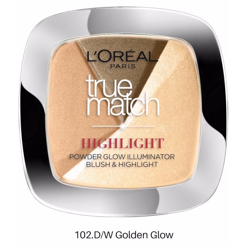 Pudra iluminatoare loreal true match highlight golden glow