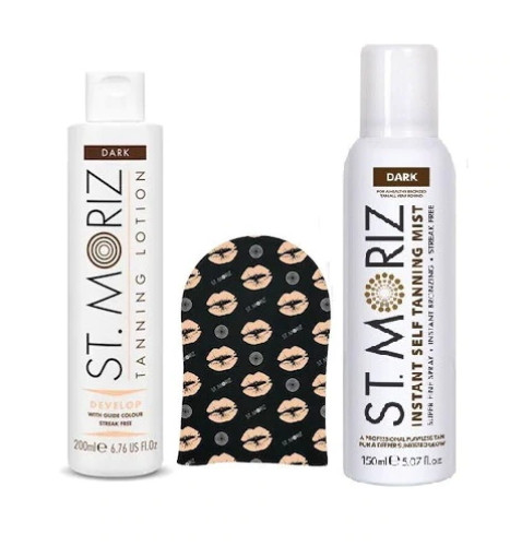 Pachet Promo St Moriz Autobronzare Profesionala Lotiune Dark + Spuma Dark + Manusa