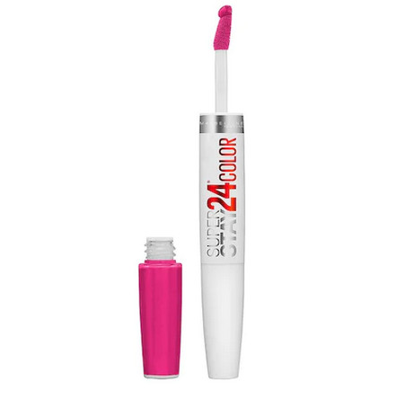 Ruj de buze rezistent la transfer Maybelline Superstay 24H 145 Feisty Fuchsia