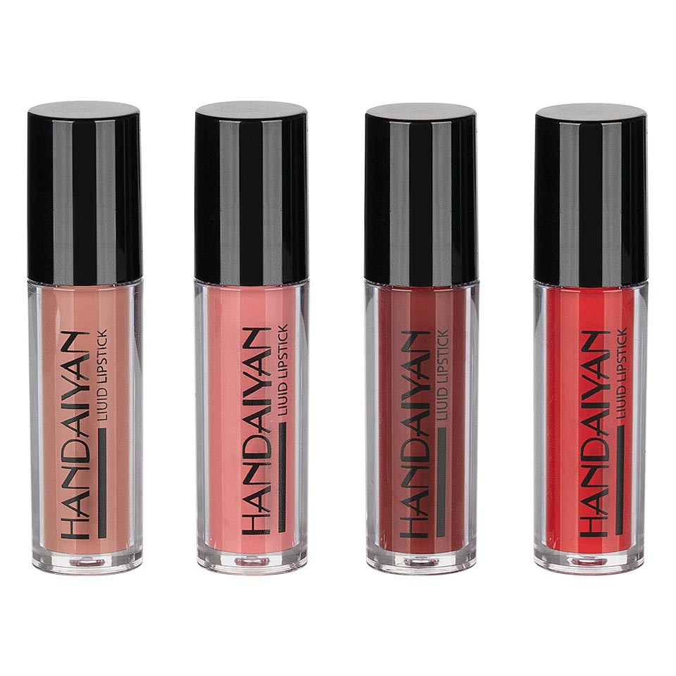 Set machiaj 4 rujuri de buze Liquid Lipstick