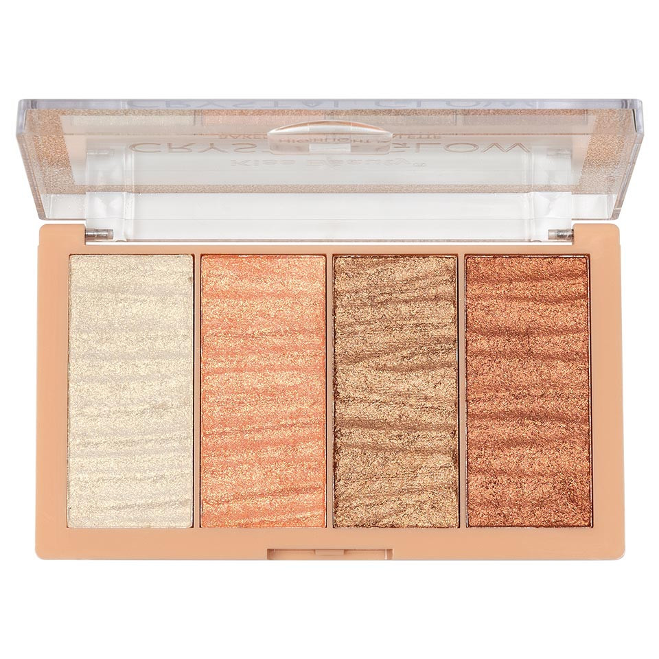 Paleta pudre iluminatoare kiss beauty highlight palette