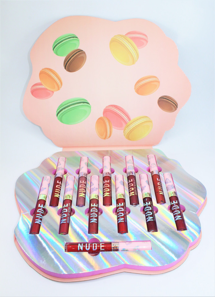 Set 12 rujuri de buze, Iman Of Noble, Nude Matte Lip Gloss, Macarons