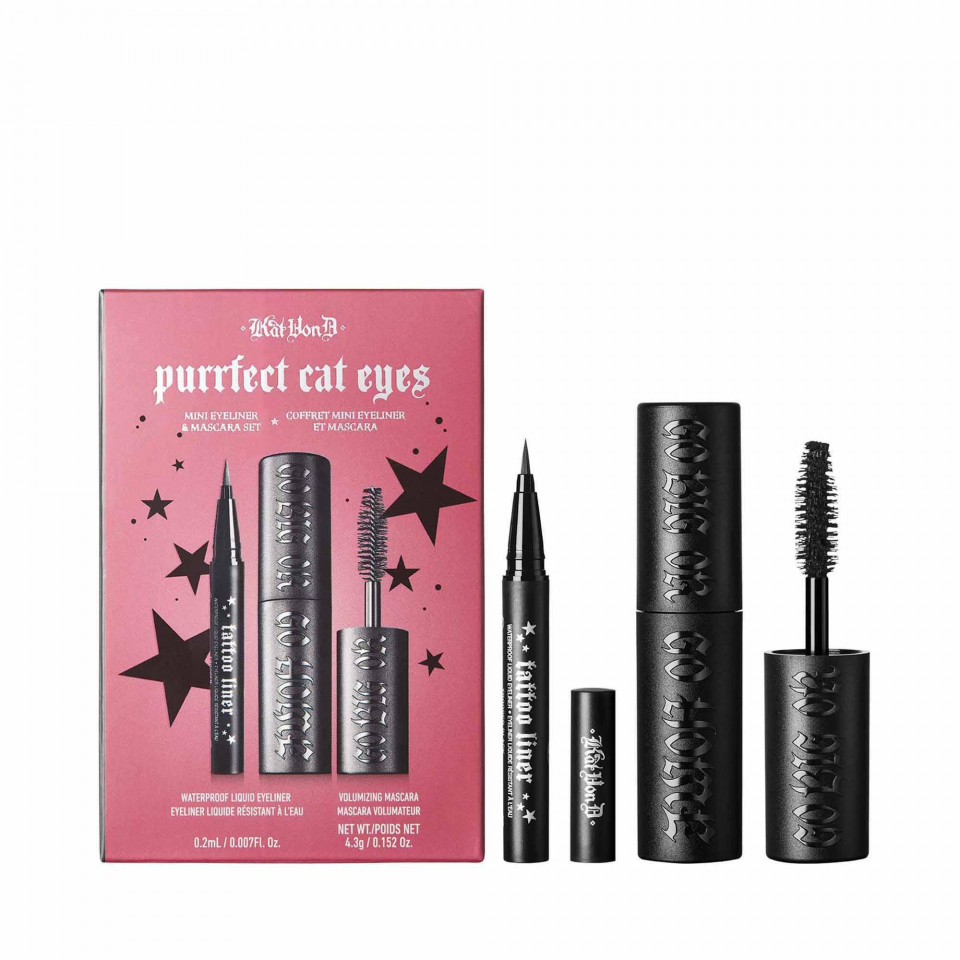 Set machiaj Eyeliner + Mascara Kat Von D Cat Eyes Travel Size