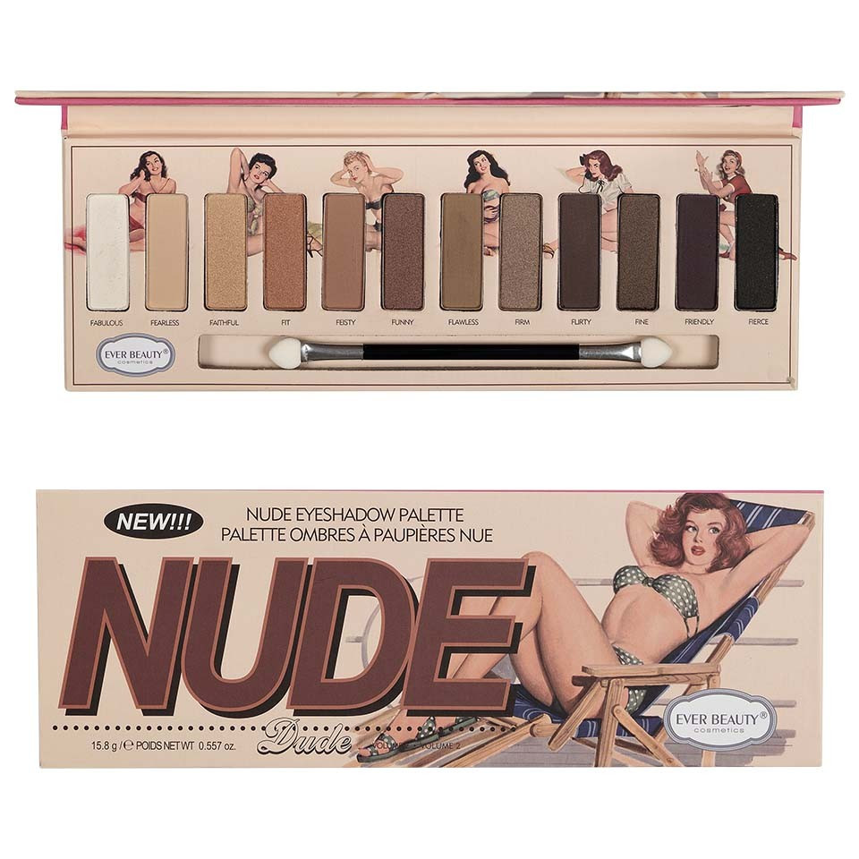 Trusa machiaj 12 farduri de ochi nude eyeshadow palette culori naturale