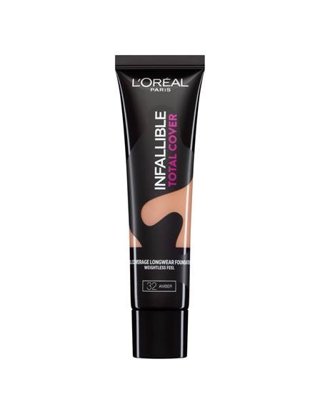 Fond de ten loreal infallible total cover, full coverage, 32 amber