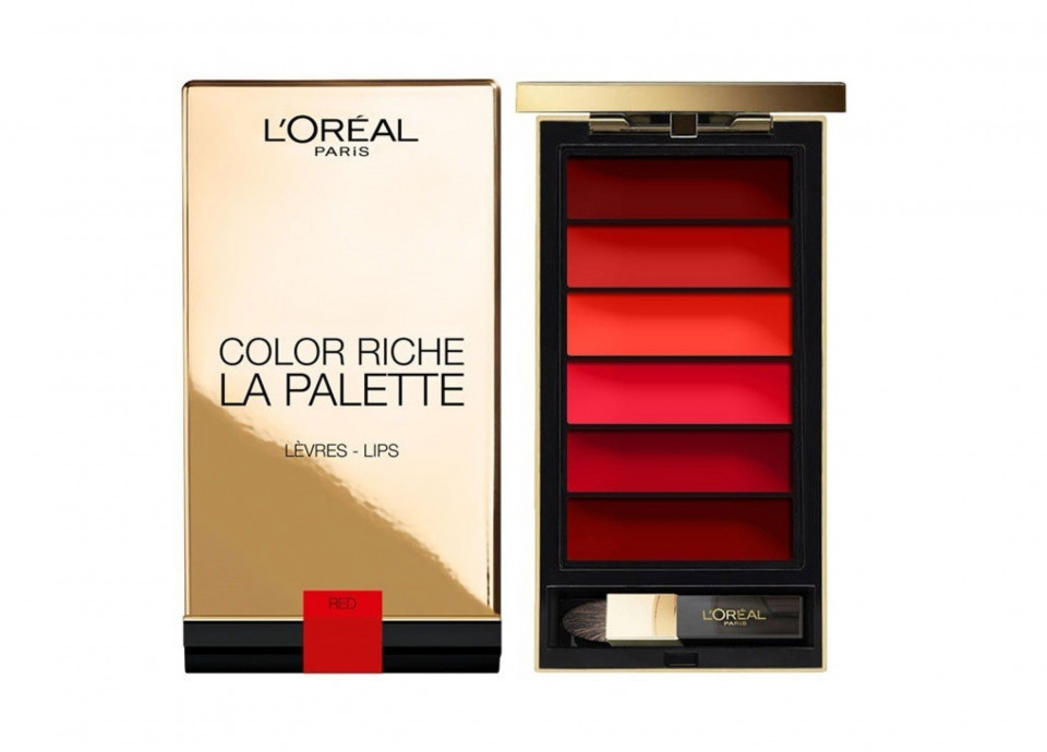 Paleta 6 rujuri Loreal Color Riche Lip Palette Varianta Red