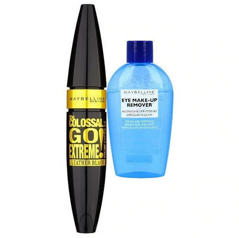 Set machiaj : Mascara Maybelline The Colossal Go Extreme + Demachiant ochi Maybelline