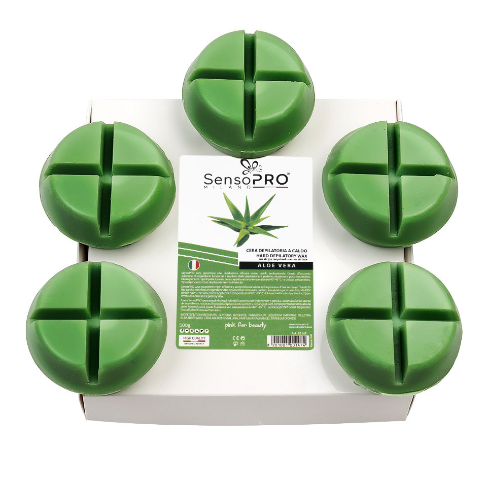 Ceara Epilat Refolosibila, SensoPRO, Aloe Vera, 500g SensoPro imagine noua
