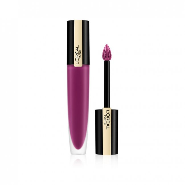 Ruj de buze lichid mat loreal signature, nuanta 104 i rebel