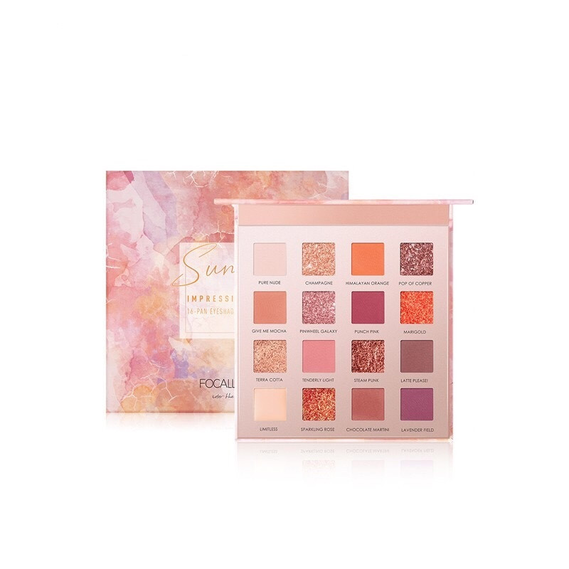 Trusa 16 farduri de pleoape focallure sunrise palette the impressionism