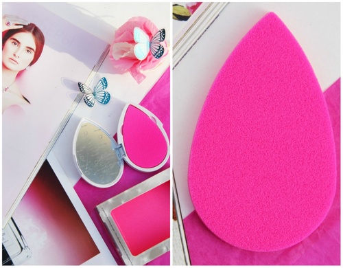 Beauty Blender Blotterazzi Set 2 buretei plati cosmetici + Trusa de protectie cu oglinda atasata