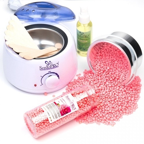Kit epilare cu ceara traditionala granule trandafir