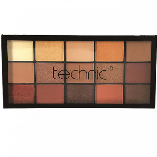 Paleta farduri de pleoape Technic Bronze & Beautiful, 15 culori