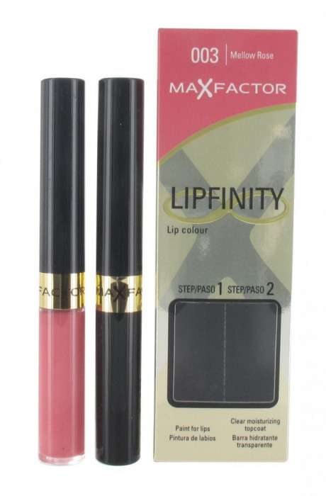 Ruj de buze rezistent la transfer Max Factor Lipfinity 003 Mellow Rose