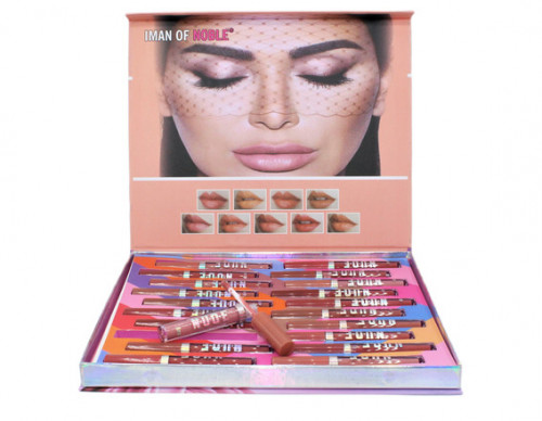 Set 20 rujuri de buze, Iman Of Noble, Matte Lip Gloss