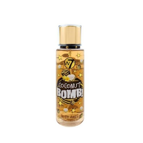 Spray pentru corp cu aroma de cocos, W7, Coconut Bomb, 250 ml