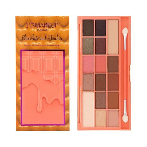 Paleta farduri de ochi Makeup Revolution I Heart Makeup Chocolate and Peaches