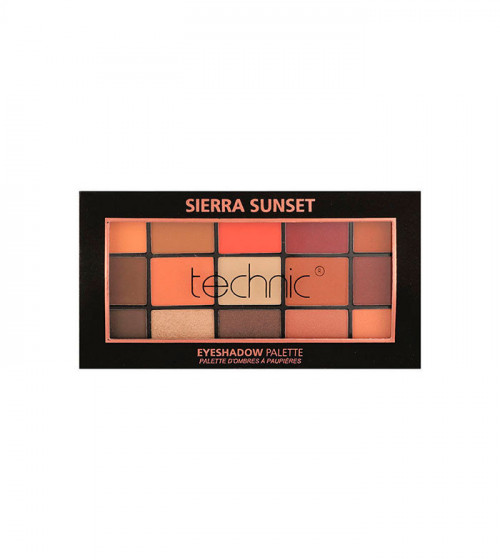 Paleta farduri de pleoape Technic Sierra Sunset , 15 culori