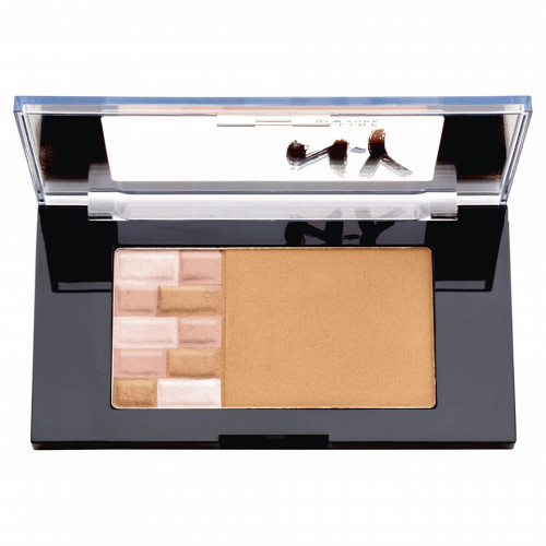 Paleta pudra bronzanta si iluminator Maybelline Bricks Bronzer 01
