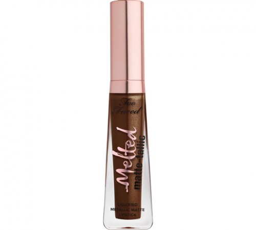 Ruj de buze lichid Too Faced Melted Matte-tallic Nuanta Caffeine Queen